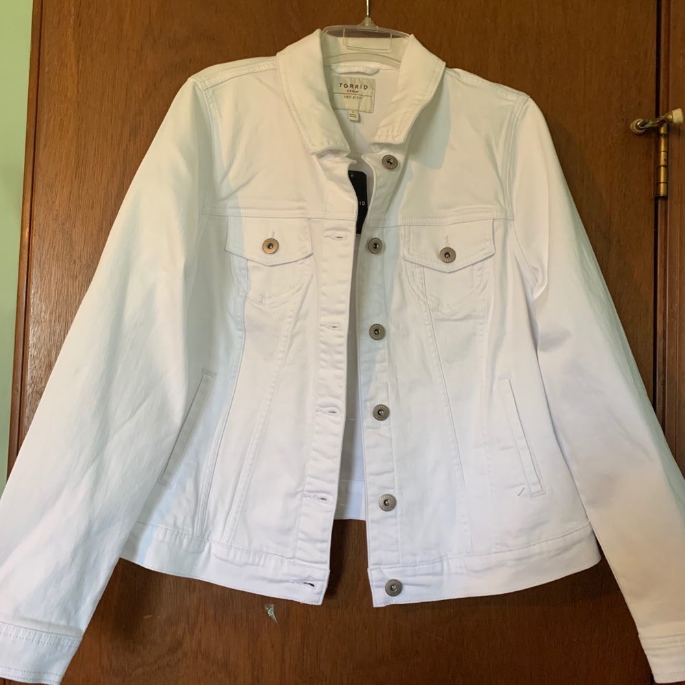 Torrid white jean jacket